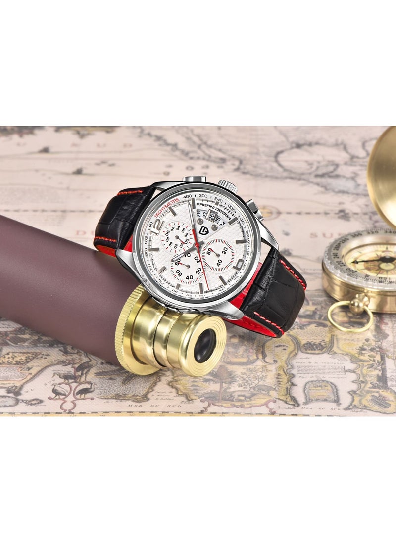 Watches for Men Luxury Men's Watches Genuine Leather Quartz Water Resistant Watches