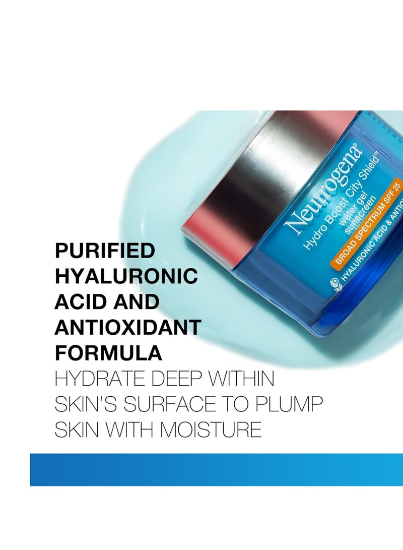 Hydro Boost Face Moisturizer With SPF 25, Hydrating Facial Sunscreen, Oil-Free and Non-Comedogenic Water Gel Face Lotion 1.7 ozounce