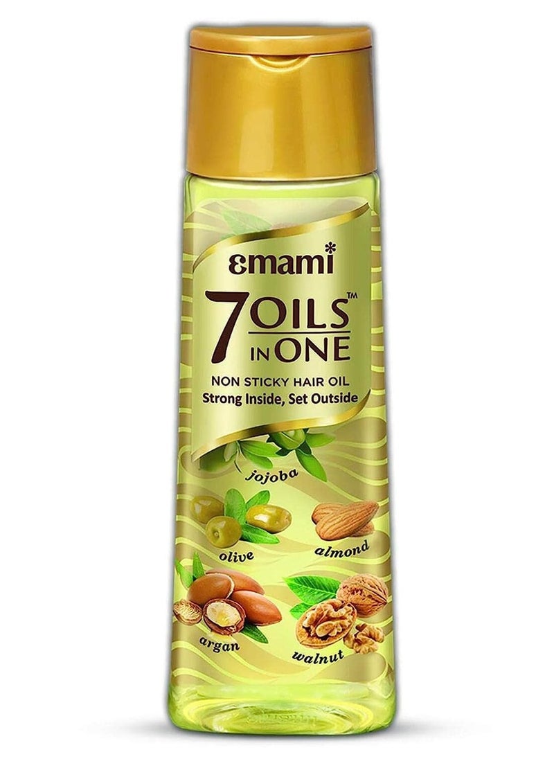 Emami 7 Oils in One Hair Oil | Makes Hair 20x Stronger and Manageable | Coconut Oil, Amla, Jojoba, Olive, Walnut, Argan & Almond Oils | 300ml