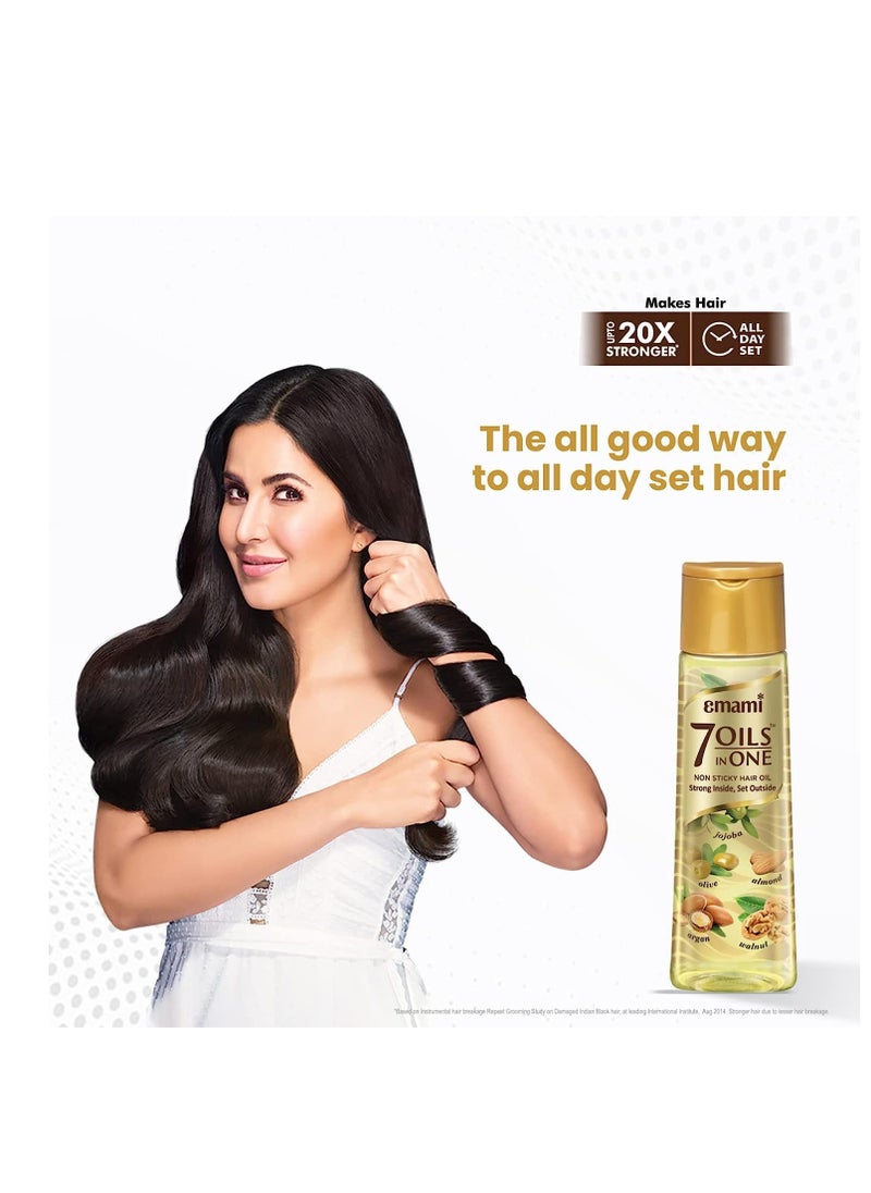 Emami 7 Oils in One Hair Oil | Makes Hair 20x Stronger and Manageable | Coconut Oil, Amla, Jojoba, Olive, Walnut, Argan & Almond Oils | 300ml