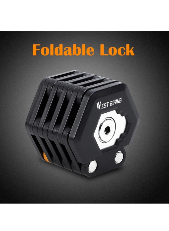 Bicycle Folding Lock Portable Alloy Steel Antitheft Safety Lock Motorcycle Bike Lock MTB Road Bike Accessories