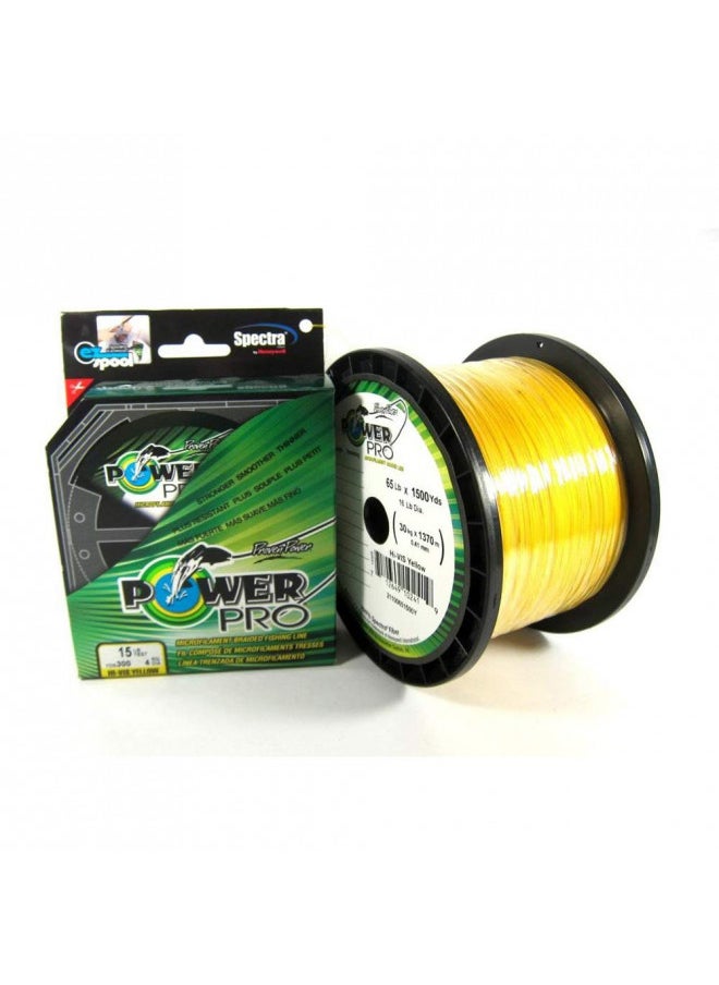 Power Pro Spectra Fiber Braided Fishing Line, Hi-Vis Yellow, 1500YD/80LB