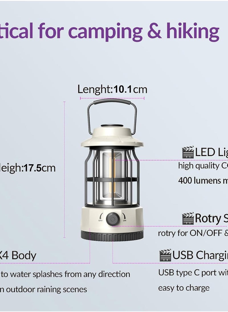 LED Camping Lantern with USB Recharge and Stepless Dimmer – Waterproof Light for Fishing, Hiking & Outdoor Emergencies