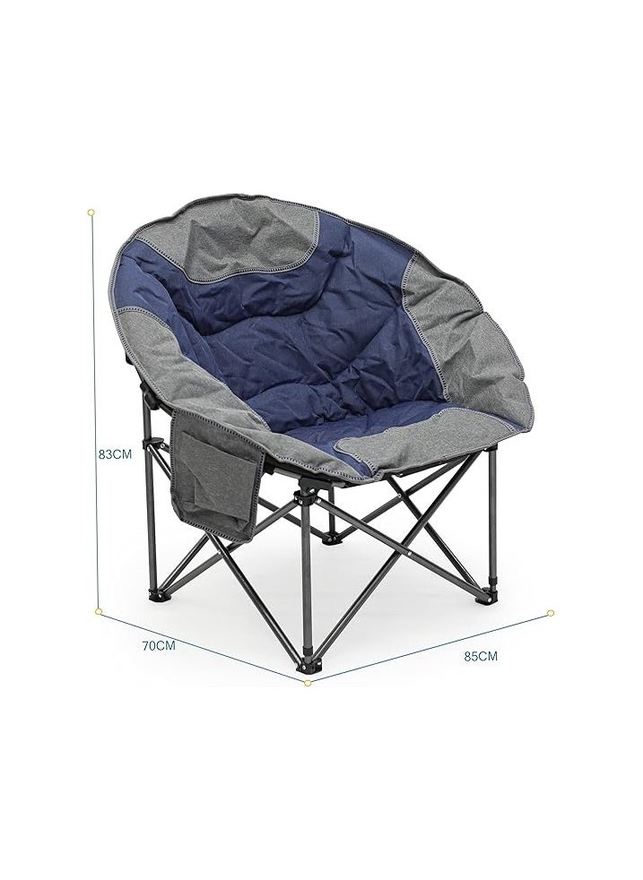 Home Furniture New Modern Desgin Camping Chair And Pockets, Beach Chair, Garden Chair Mh-1108-Cupholder With Comfortable Tilted Back-Carry Bag For Indoor Outdoor Travelling (Grey)