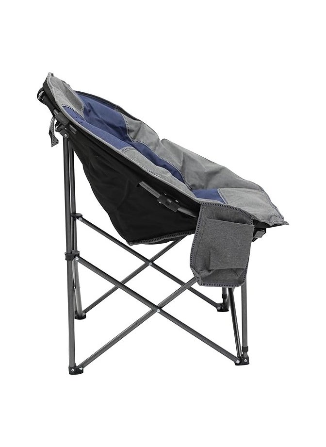 Home Furniture New Modern Desgin Camping Chair And Pockets, Beach Chair, Garden Chair Mh-1108-Cupholder With Comfortable Tilted Back-Carry Bag For Indoor Outdoor Travelling (Grey)