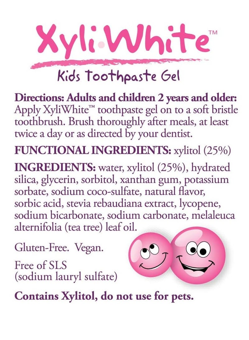 Foods Solutions, Xyliwhite Toothpaste Gel for Kids, Bubblegum Splash Flavor, Kid Approved,Packaging May Vary 3-Ounceounce