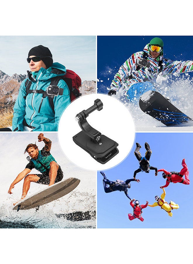 UURIG Backpack Shoulder Strap Mount Quick Clip Mount with Phone Holder Replacement for GoPro Hero 10/9/8/7 Xiaomi Insta360 Action Camera for iPhone Samsung Huawei Smartphone