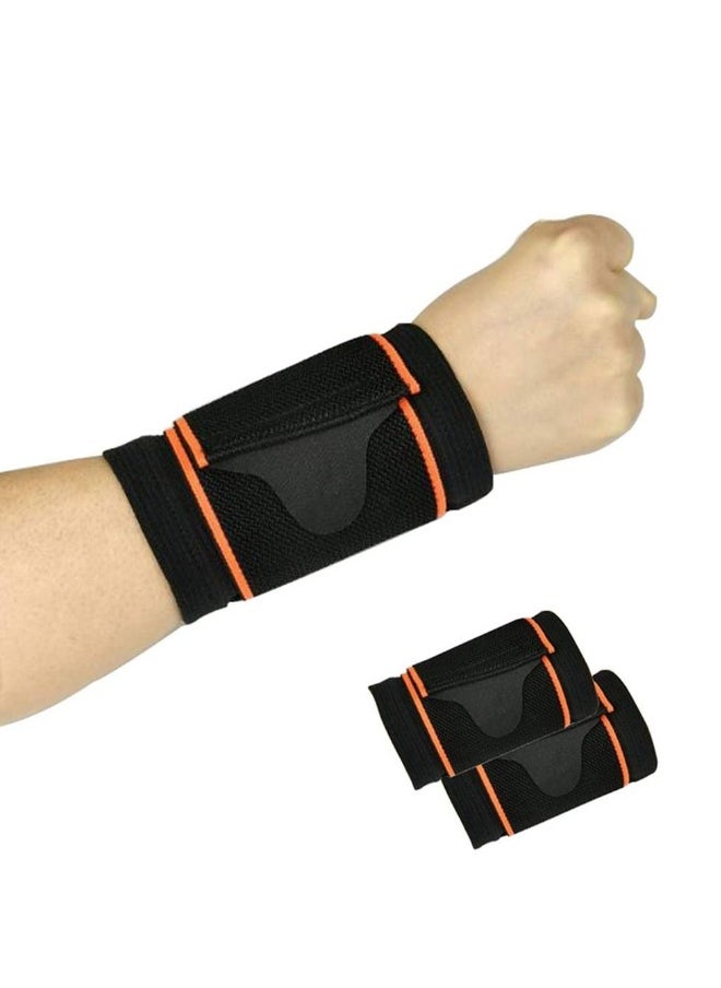 2 Pack Carpal Tunnel Wrist Brace Wrist Wraps Adjustable Fitted-ComfyBrace for Working Out Weightlifting Arthritis Hand Support Bands Lightweight Wristband for Men Women