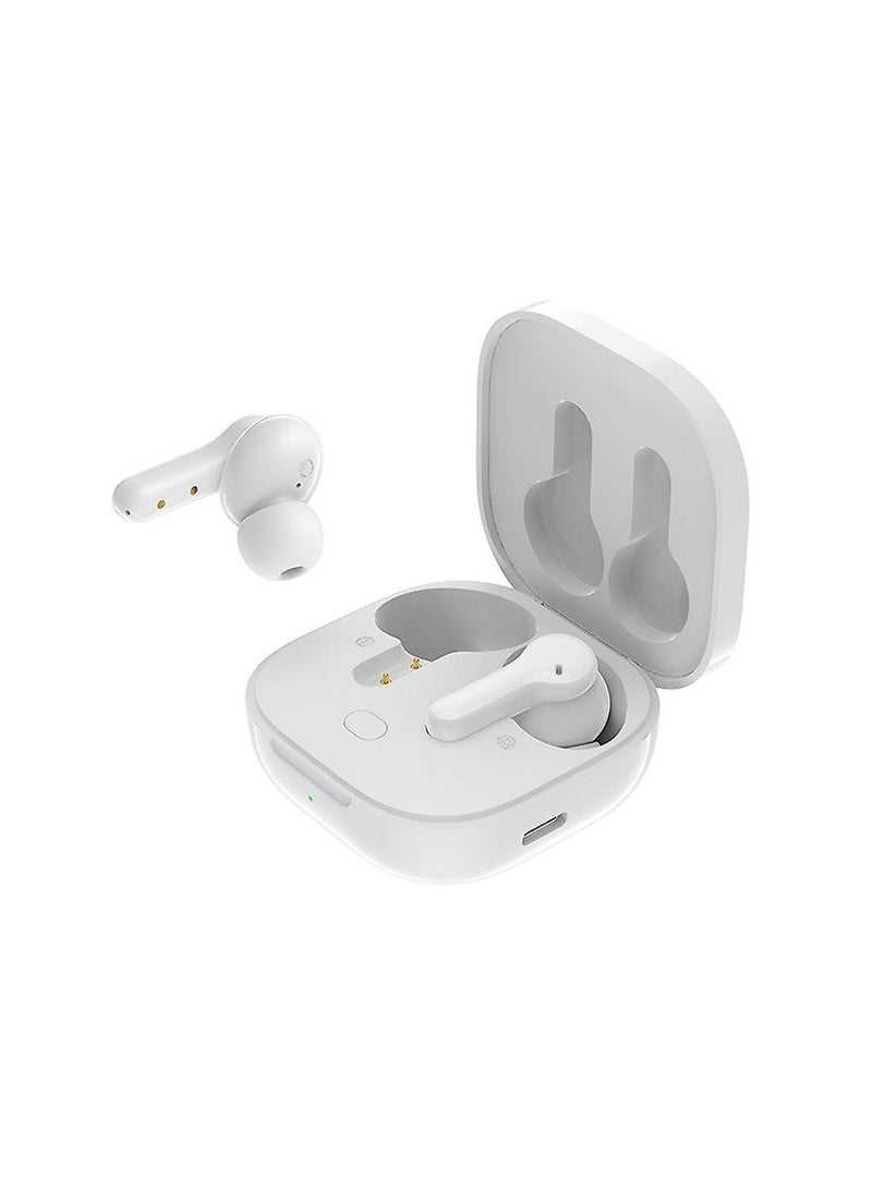 T13 ANC Earbuds Featuring Active Noise Cancellation Adjustable ANC Levels Transparency Mode, and EQ settings Bluetooth 5.3 IPX5 Waterproof - White