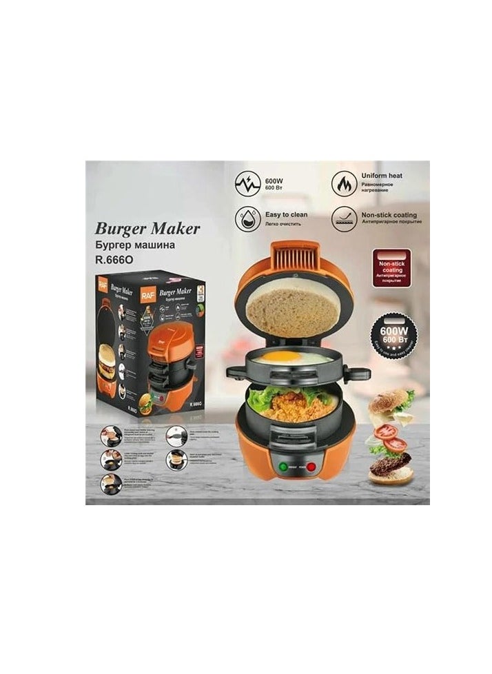 Electric Sandwich Maker, Mini Burger Grill, Non-Stick Toaster,