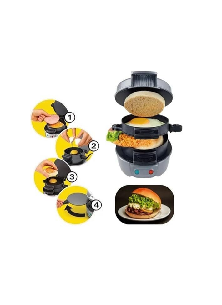 Electric Sandwich Maker, Mini Burger Grill, Non-Stick Toaster,