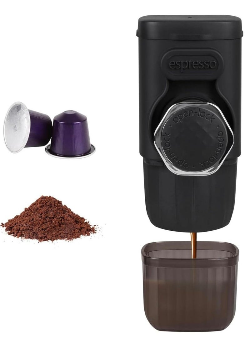 Mini Portable Espresso Coffee Maker, 18 Bar Manual Coffee Machine for Travel, Camping, Outdoor, and Home – Small Handheld Coffee Brewer for Fresh Espresso Anywhere