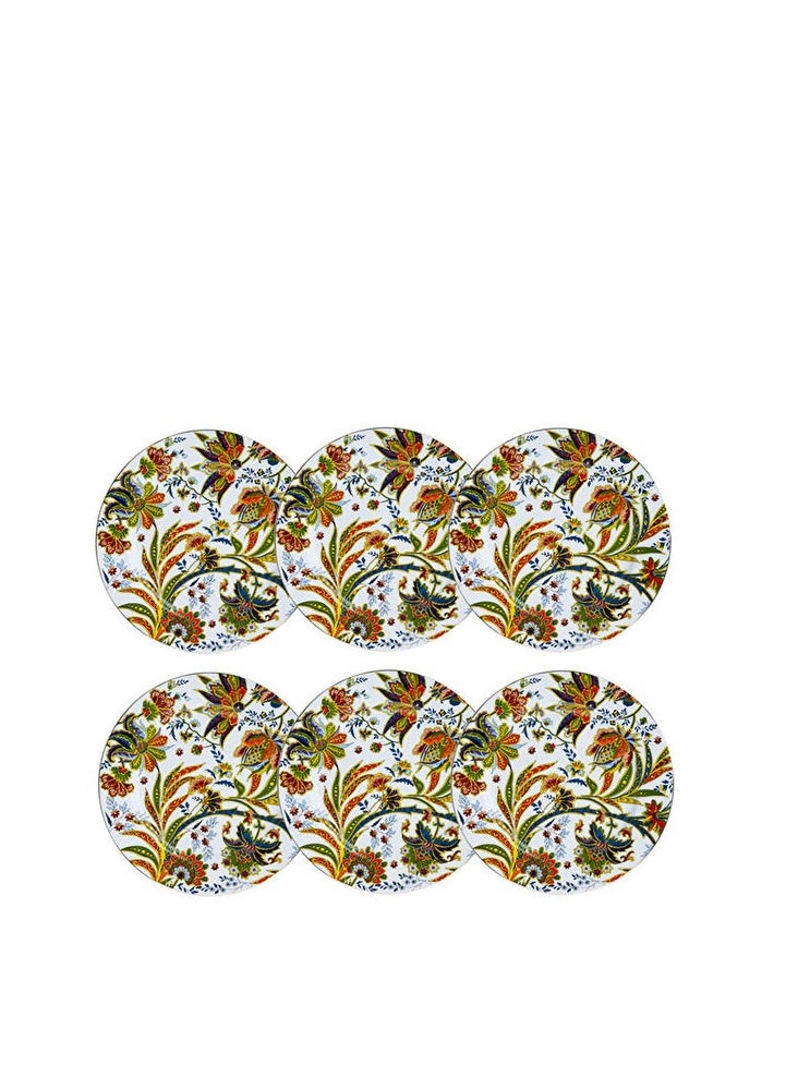 Yvette Paisley Pattern Porcelain Serving Plate Set of 6