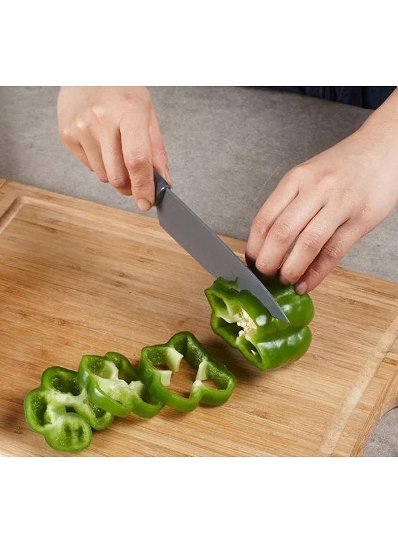 Stainless Steel Chef Knife With Cover 15 Cm Silver & Black