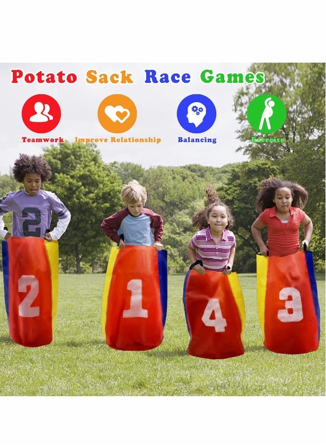 Outdoor Games for Kids, Potato Sack Race Bags, Bean Bag Toss, 3 Legged Bands, Egg and Spoon Game, Prizes, Outside Lawn Birthday Party Carnival, Camping, (36 PCS)