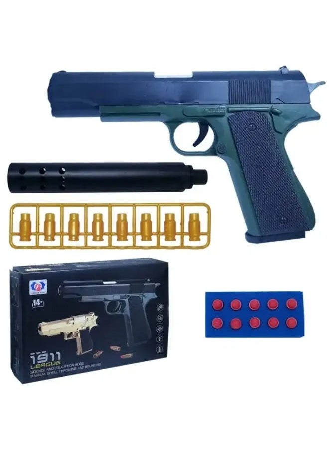 Toy Gun with Shell Ejection Pistol Soft Bullet Toy Guns for Boys & Girls Safe & Fun Gift for Kids