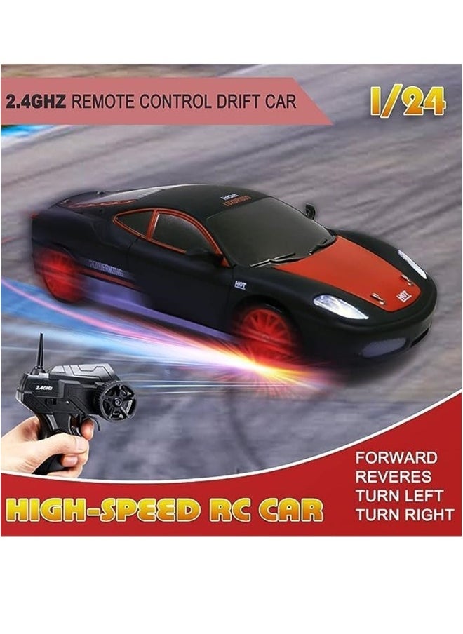 Remote Control Car RC Drift Car 4WD High Speed RC Cars Vehicle with LED Lights Batteries and Drifting Tires Racing Sport Toy Cars for Adults Boys Girls Kids Gift