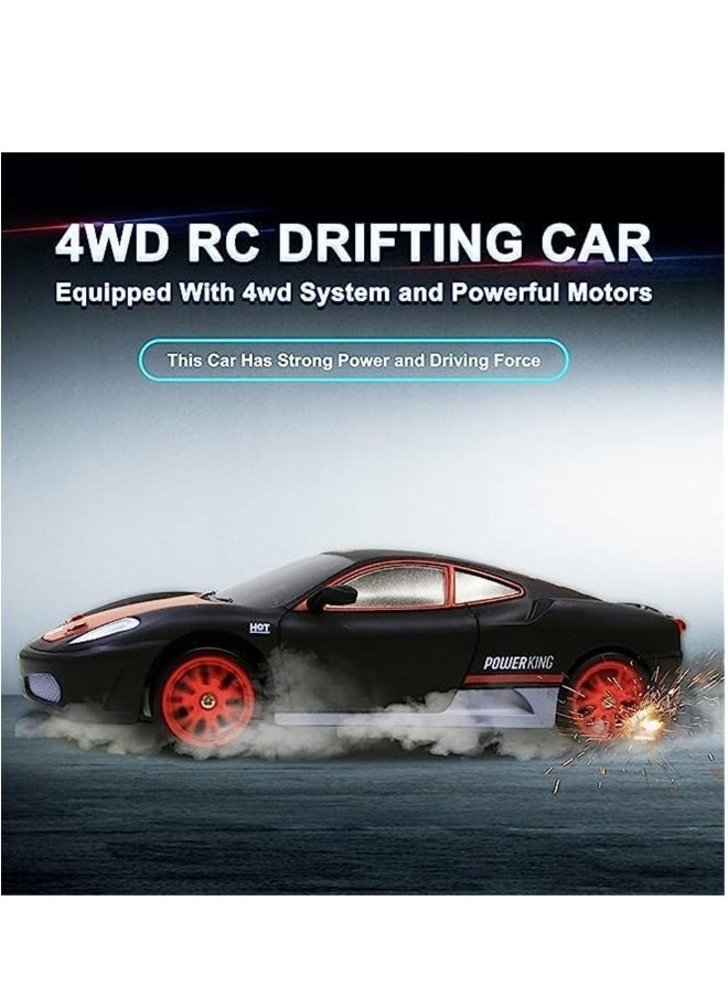 Remote Control Car RC Drift Car 4WD High Speed RC Cars Vehicle with LED Lights Batteries and Drifting Tires Racing Sport Toy Cars for Adults Boys Girls Kids Gift