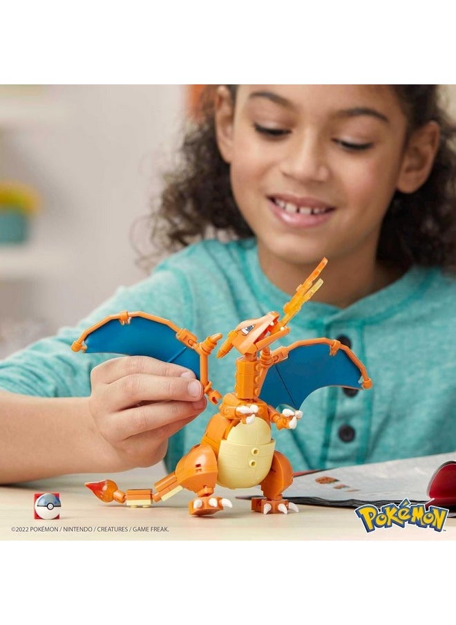 Pokémon Building Toys Set Charizard With 222 Pieces, Articulated And Poseable, 4 Inches Tall, For Kids