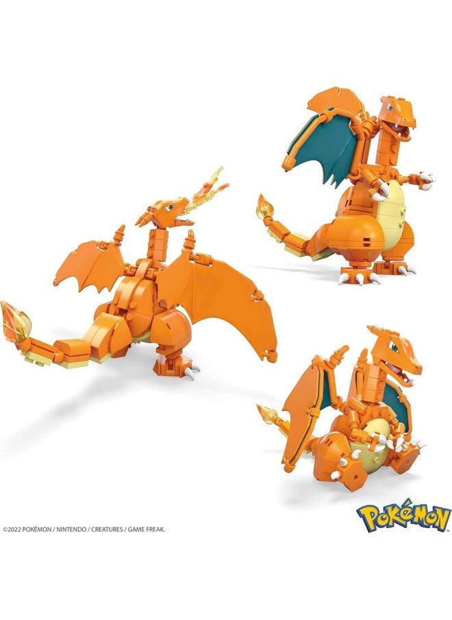 Pokémon Building Toys Set Charizard With 222 Pieces, Articulated And Poseable, 4 Inches Tall, For Kids