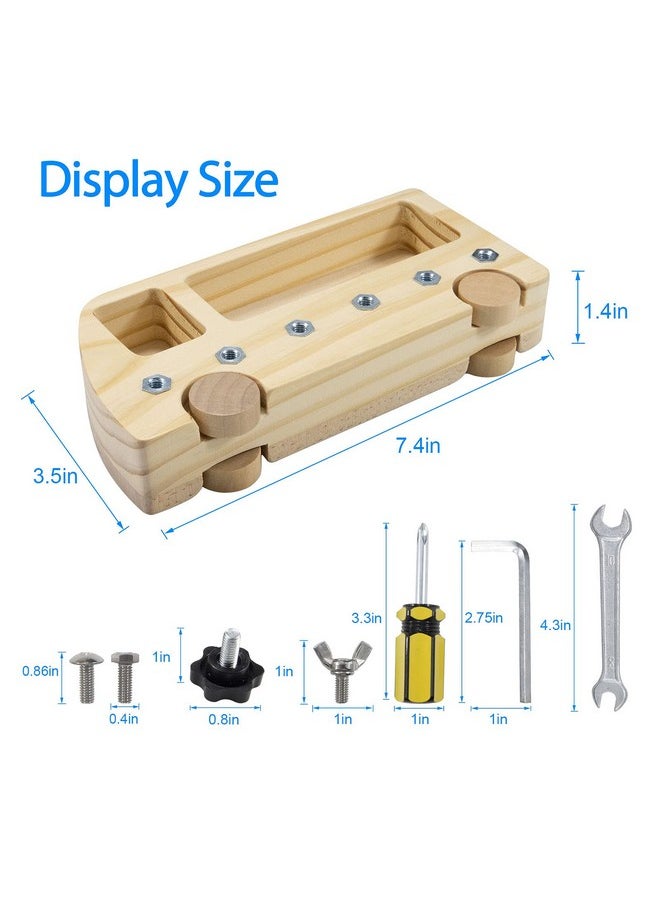 Montessori Screwdriver Board Set Toddler Real Tools Wooden Montessori Toys With Bolt Toddler Fine Motor Skill Construction Building Stem Sensory Toy Preschool Classroom Learning For 3 4 5 Year Olds