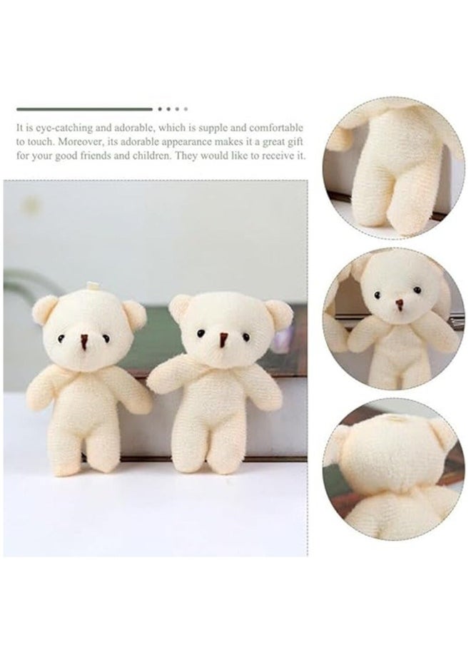 Teddies Bears Pendant, Mini Plush Bear Toy Small Plush Doll Bears Stuffed Animal Toys for Keychain Craft DIY Accessory Birthday Gifts Party Favors Supplies 12Pcs