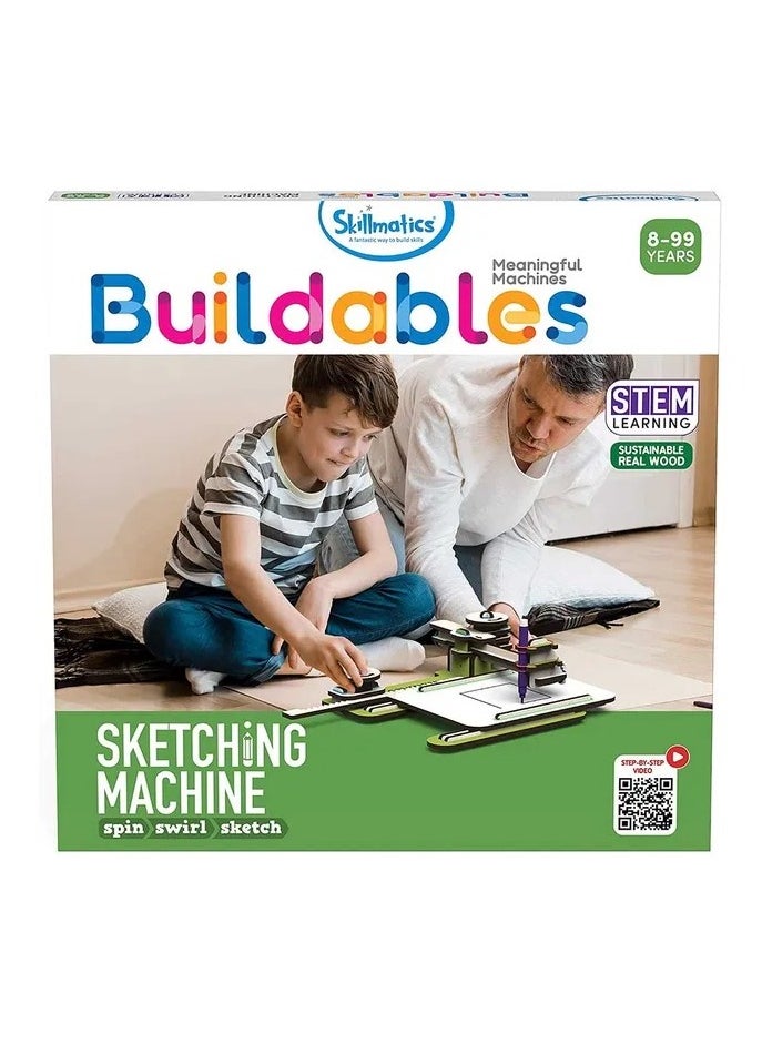 Buildables Sketching Machine – STEM Building Toy | Gifts for 8 Year Olds and Up | Educational & Construction DIY Kit