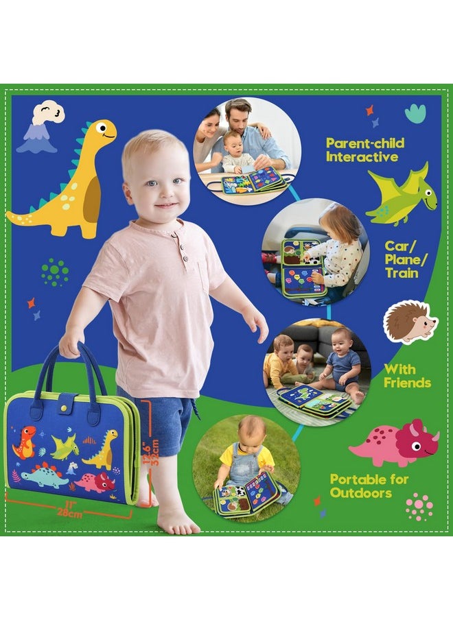 Toddler Sensory Busy Board: Baby Travel Toy - Activity Book For Boys - Motor Skill Birthday Gift For Kid Aged 1-3 4 Years Old - Fine Educational Preschool Learning For Car Airplane Game