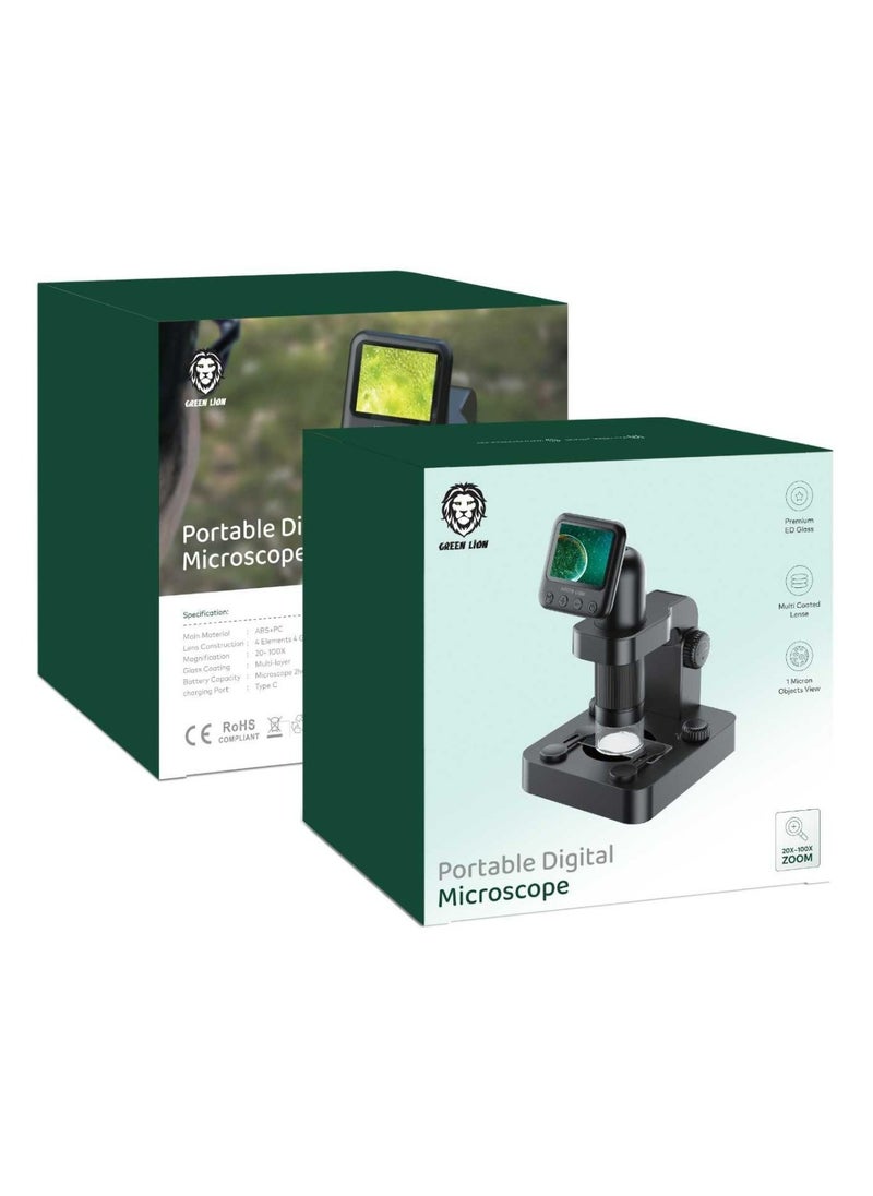 Green Lion Portable Digital Microscope 20X To 100X Zoom