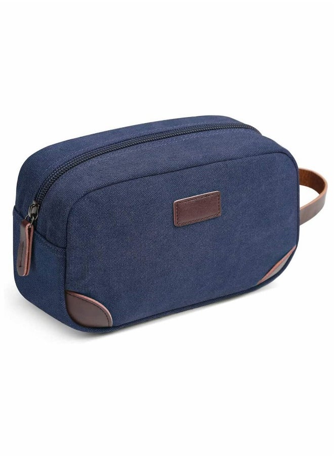 Travel Toiletry Bag, Men's Travel Organizer Kit, Shaving Dopp Kit Bathroom Bag, Canvas Toiletry Organizer Bag, Canvas Cosmetic Organizer for Makeup, Shampoo, with Handle