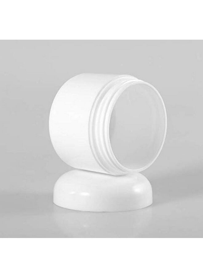 6Pcs 8 Oz 250Ml 250G White Plastic Cosmetic Jars With Inner Liners And Dome Lids Refillable Make-Up Containers Pot Case For Scrubs Oils Salves Creams Lip Balm Lotions Nail Accessories