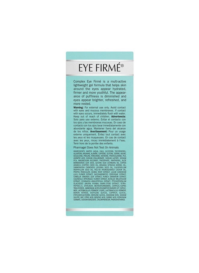 Eye Firme | Eye Gel For Natural Firming, Puffiness, And Wrinkles | Dark Circles Under Eye Treatment | Under Eye Bags Treatment - 1 Fl. Oz.