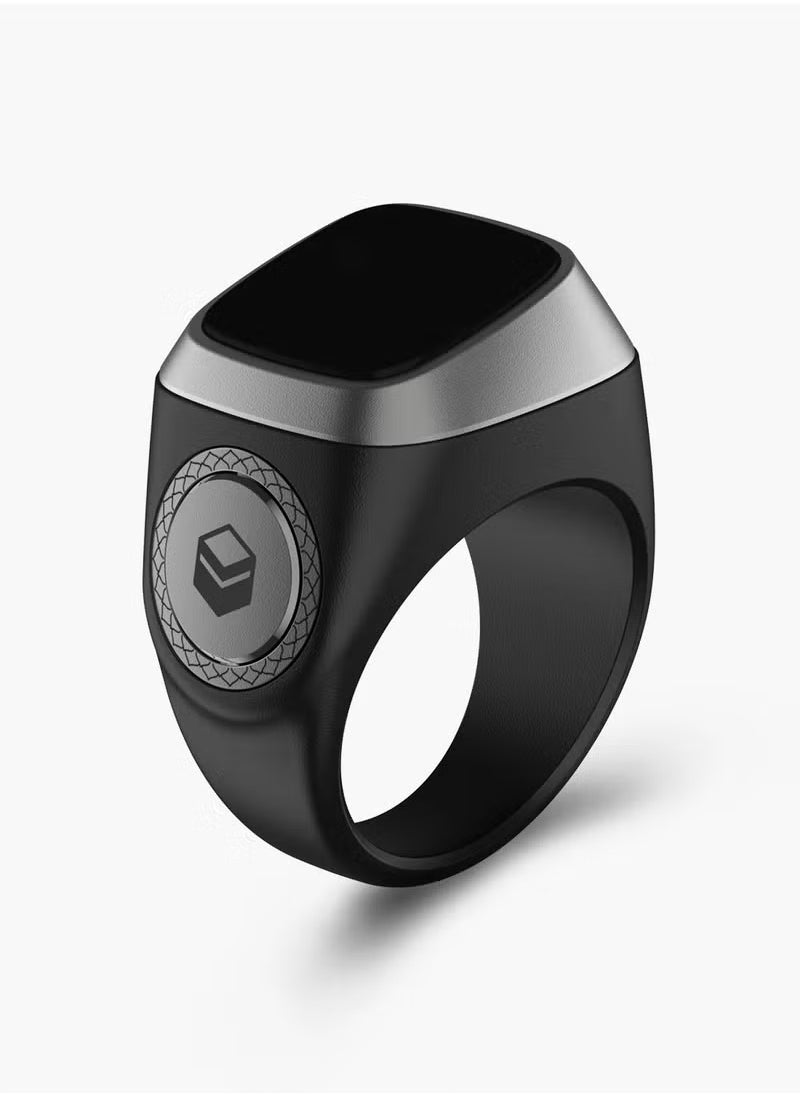 Smart Tasbih Zikr Ring With Prayers Notifications 22mm Black