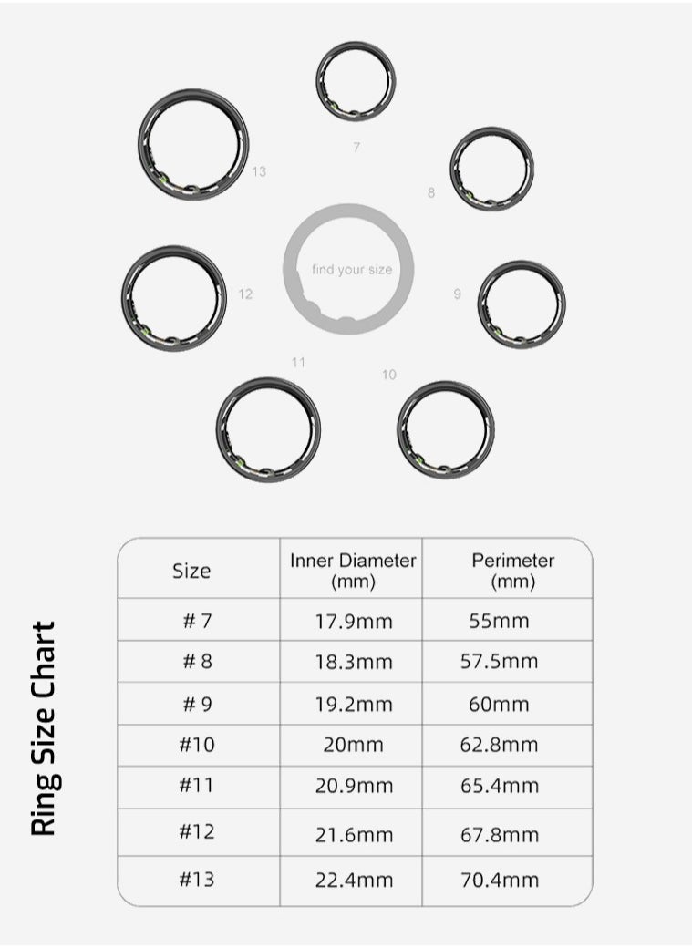 Ravoz Halo Ring RZ01 |  Smart Ring | Nura Black