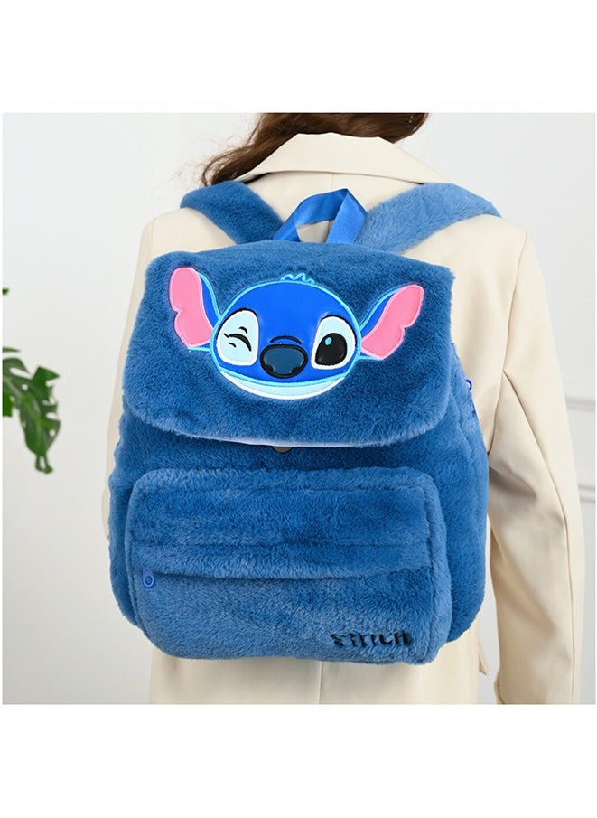 New Stitch Plush Bag,Children's Backpack, Anime Lilo & Stitch Backpack for Girls Boys Or Adult, Adorable Animal Cartoon Design for School, Travel, and Everyday Use (尺寸:31*40*12cm )