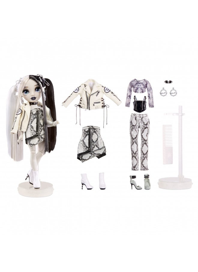 Rainbow High Shadow Series 1 Heather Grayson- Grayscale Fashion Doll. 2 Grey Designer Outfits to Mix & Match with Accessories, Great Gift for Kids 6-12 Years Old and Collectors, Multicolor, 580782