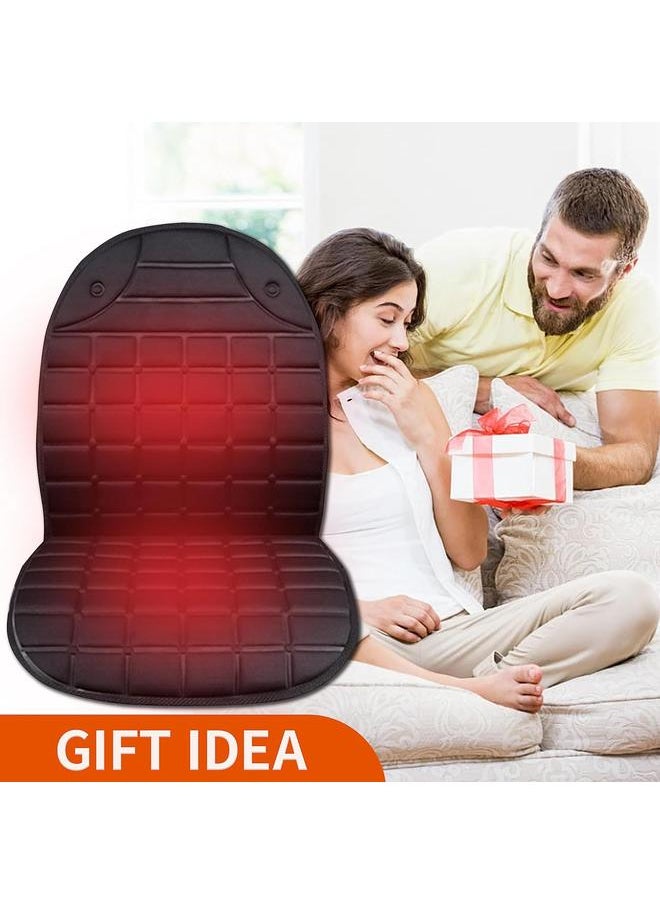 Heated Seat Covers for Cars, 2 Fast Heating Models Heated Car Seat Cushion Black