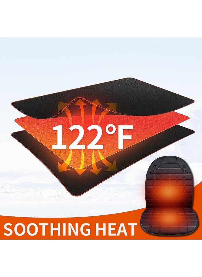 Heated Seat Covers for Cars, 2 Fast Heating Models Heated Car Seat Cushion Black