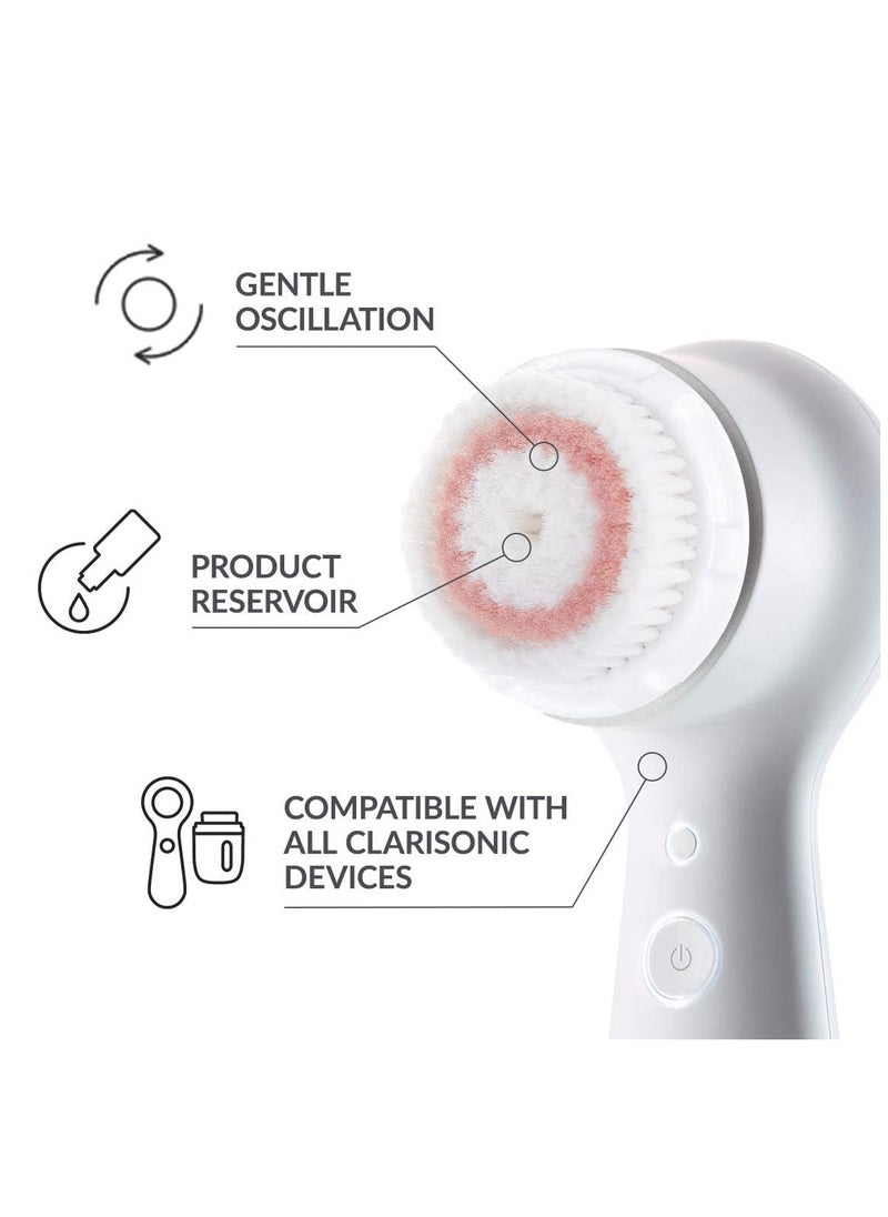 Clarisonic Face Cleansing Brush Head Replacement | Skin Brightening Face Brush for Dull Skin | Suitable for Sensitive Skin | Compatible with Mia 1, Mia 2, Radiance,2-count