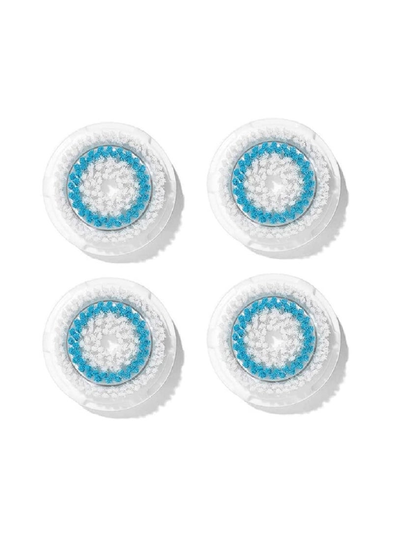 Deep Pore Facial Cleansing Brush Head Replacement | Compatible with Clarisonic Mia 1, Mia 2, Mia Fit, Alpha Fit, Smart Profile Uplift, 4 Count