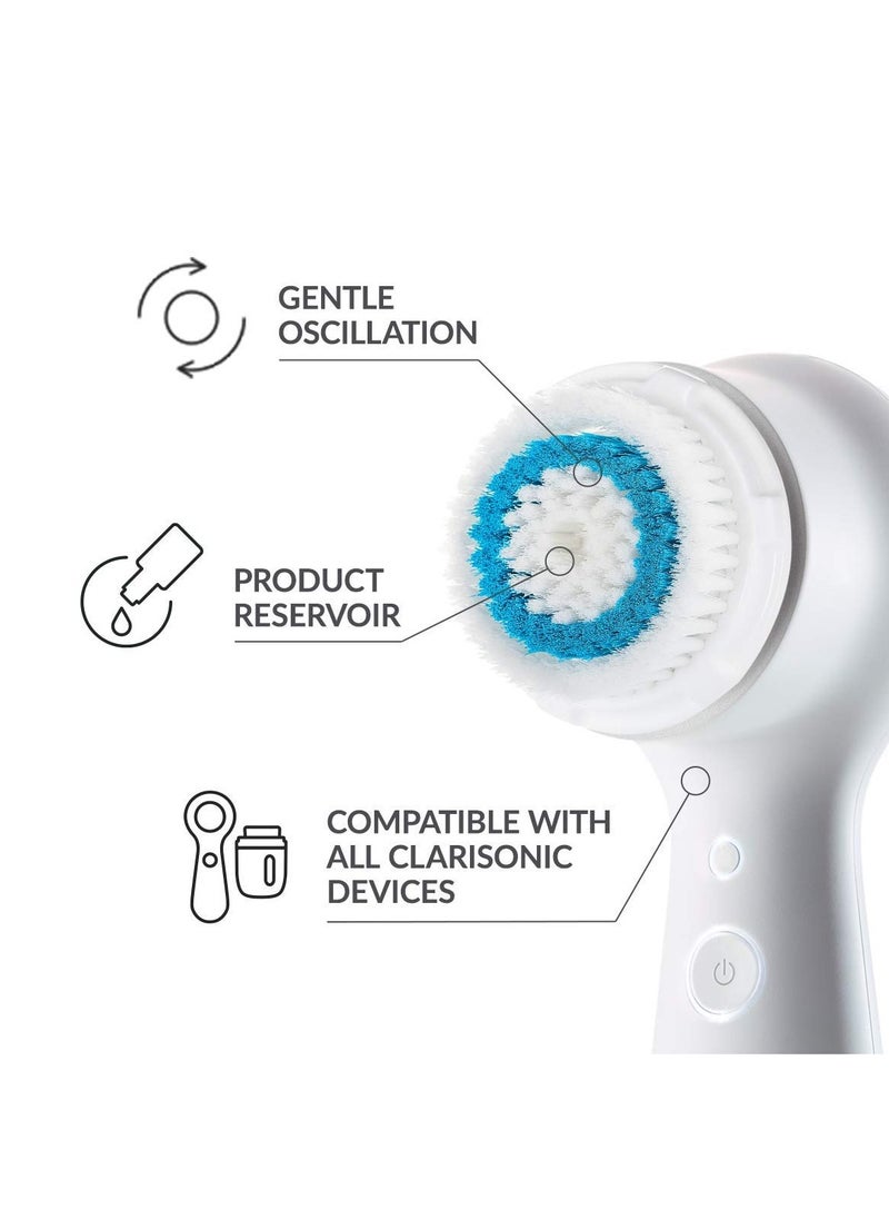 Deep Pore Facial Cleansing Brush Head Replacement | Compatible with Clarisonic Mia 1, Mia 2, Mia Fit, Alpha Fit, Smart Profile Uplift, 4 Count