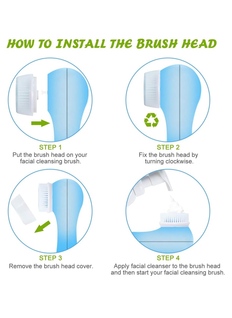 Facial Cleansing Brush Head Replacement Soft Facial Cleansing Brush Head for All J02 and J03 Models (2 Pack)