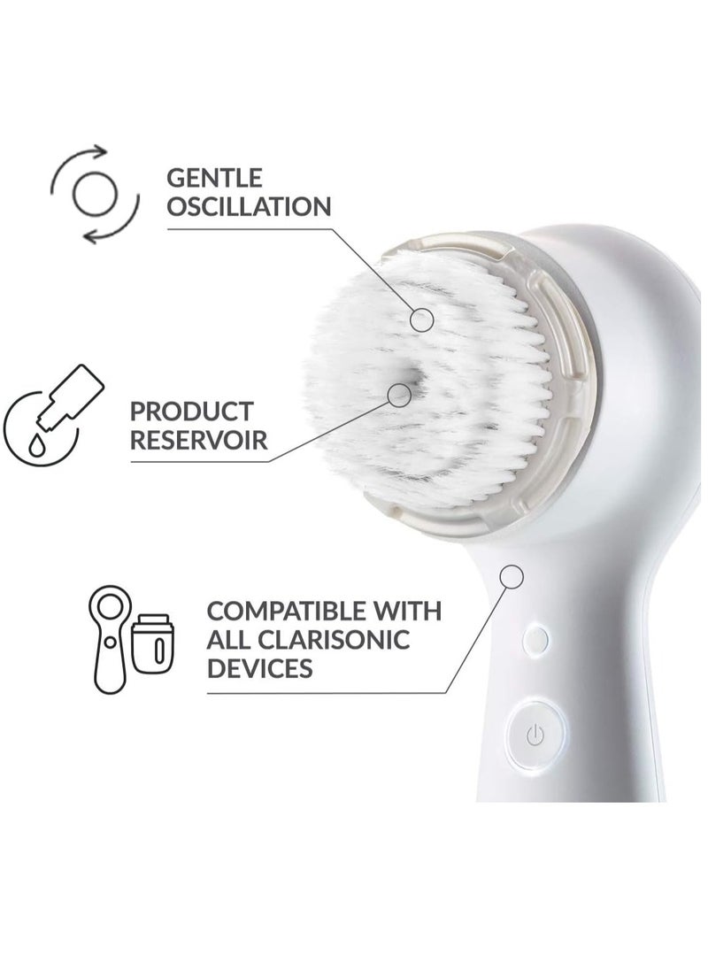 Clarisonic Luxe Cashmere Facial Cleansing Brush Head Replacement | Compatible with Mia 1, Mia 2, Mia Fit, Alpha Fit, Smart Profile Uplift and Alpha Fit X | 1 Pack