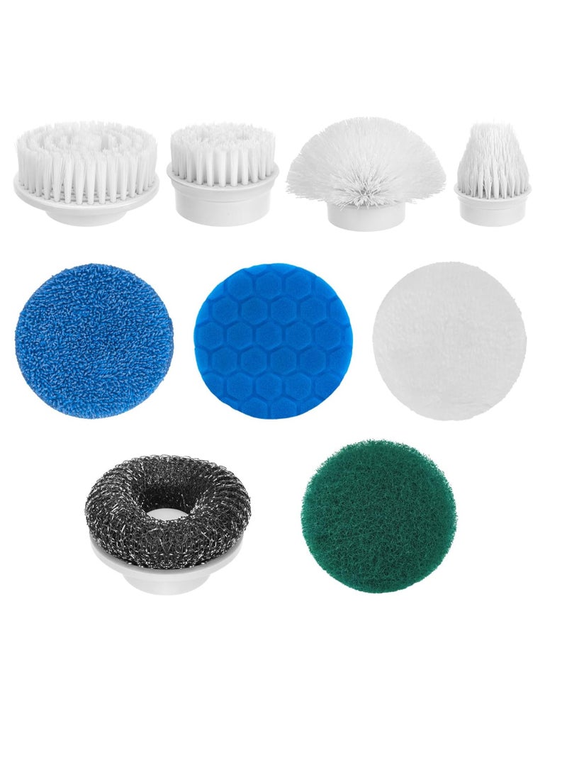 9-in-1 Electric Spin Scrubber Replaceable Brush Heads Set, Universal Electric Scrub Brush Heads for All Brands, Spin Brush Heads for Shower Scrubber, Electric Cleaning Brush for Bathroom Floor Tile