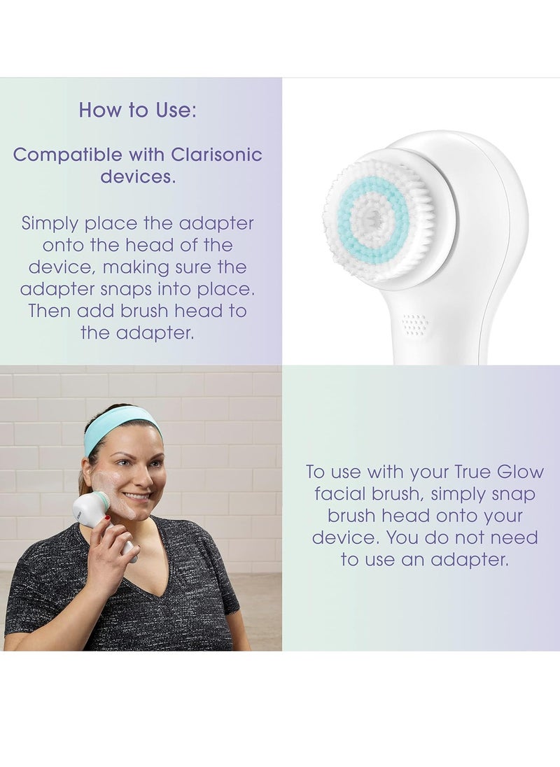 True Glow by Conair Facial Cleansing Brush Replacement Heads - Face Brush Replacement Heads - Use with Model SFB and SFB3