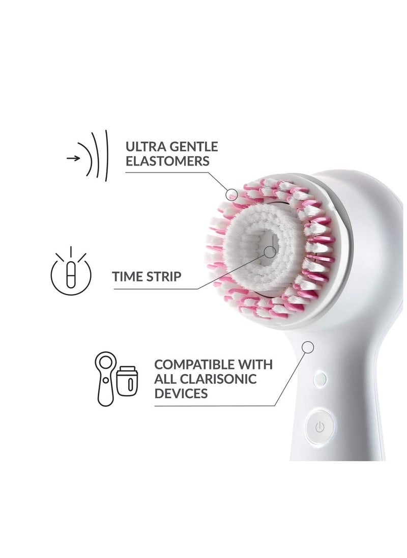 New Radiance Replacement Facial Cleansing Brush Head for Clarisonic Mia 1, Mia 2, Mia Fit, Alpha Fit, Smart Profile Uplift, 2 Count