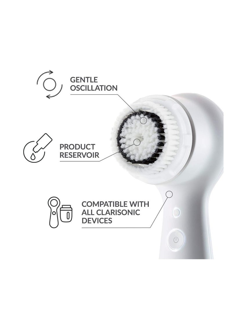 Sensitive Facial Cleansing Brush Head Replacement | Compatible with Clarisonic Mia 1, Mia 2, Mia Fit, Alpha Fit, Smart Profile Uplift, 4 Pack