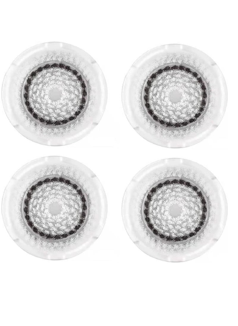 Sensitive Facial Cleansing Brush Head Replacement | Compatible with Clarisonic Mia 1, Mia 2, Mia Fit, Alpha Fit, Smart Profile Uplift, 4 Pack