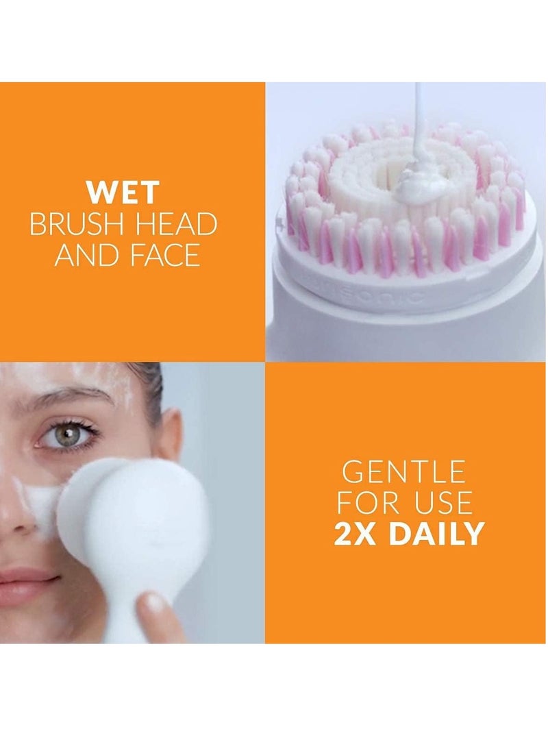 Clarisonic New Sensitive Facial Cleansing Brush Head Replacement | Compatible with Mia 1, Mia 2, Mia Fit, | Same as The Pictures (2Count)