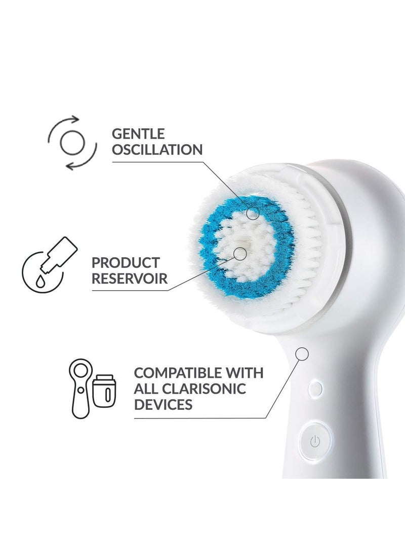 Facial Cleansing Brush Head Replacement Set Compatible with Clarisonic Mia 1, Mia 2, Mia Fit, Alpha Fit, Smart Profile Uplift and Alpha Fit X, 4 Pack